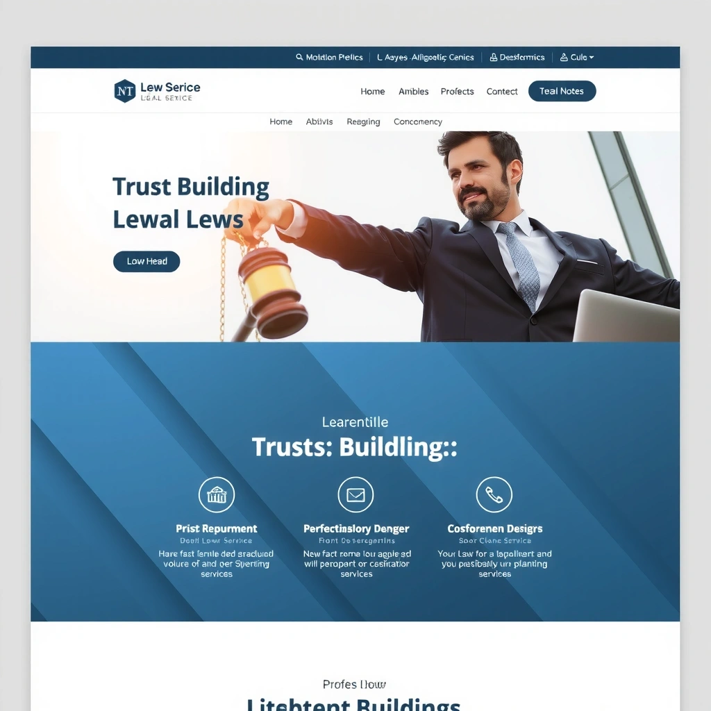 Corporate legal services website design