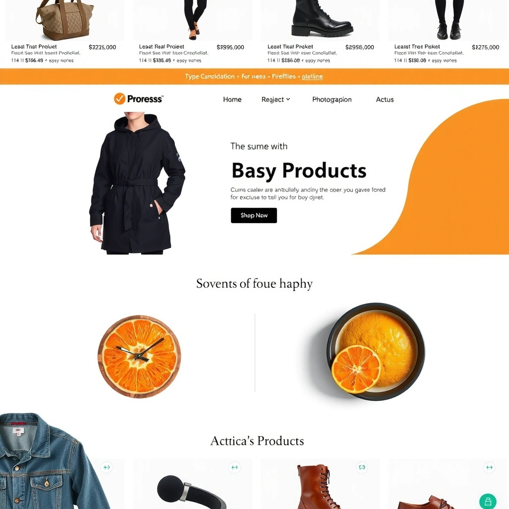 E-commerce website design showcase