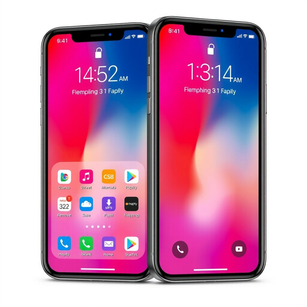 Mobile app UI design showcase